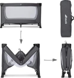 Hauck Dream N Play Plus Campingbedje Set - Met Matras En Muggennet - Grijs -Aanbiedingen BIBS Winkel 1135x1200 12