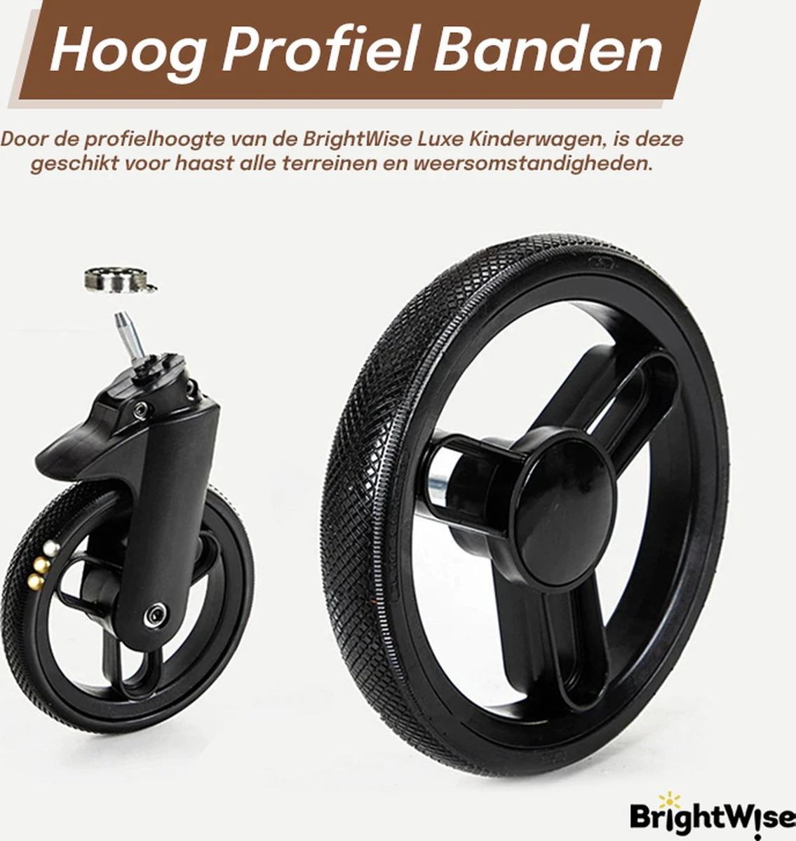 Merkloos BrightWise® Luxe Kinderwagen 3 In 1 Voldoet Aan Alle Europese Veiligheidscertificaten - Wandelwagen - Kinderwagen 3-in-1 Incl Autostoel - Kinderwagen Maxi Cosi – Buggy 3 In 1 - Newborn - Leer - Bruin 9 Merkloos BrightWise® Luxe Kinderwagen 3 In 1 Voldoet Aan Alle Europese Veiligheidscertificaten - Wandelwagen - Kinderwagen 3-in-1 Incl Autostoel - Kinderwagen Maxi Cosi – Buggy 3 In 1 - Newborn - Leer - Bruin - Afbeelding 9