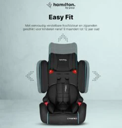 Hamilton By Yoop Cabrio Premium Opvouwbare Autostoel – Veilig, Comfortabel En Lichtgewicht Autozitje – Groep I, II, III Autostoeltje Voor 9 Maanden Tot 12 Jaar – Neon Blauw – ISOFIX Kliksysteem - 1e Opvouwbare Autostoel Ter Wereld - Zwart/Neon Blauw -Aanbiedingen BIBS Winkel 1139x1200 22