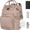 NanaBeebi Luiertas Rugzak Met Verschoonmatje - Beige Taupe - Inclusief Flessenwarmhouder - Kinderwagenhaken En Isoleervak