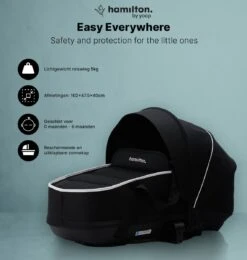 Hamilton By Yoop S1 Plus Buggy Met Monteerbare Premium Wieg – Nieuwer En Hoger 2023 Model - Stroller Met One Hand Folding Technologie – Zwart/Antraciet - Licht, Verstelbaar, Wendbaar - Geschikt Van 0 Maanden Tot 4 Jaar -Aanbiedingen BIBS Winkel 1139x1200 26