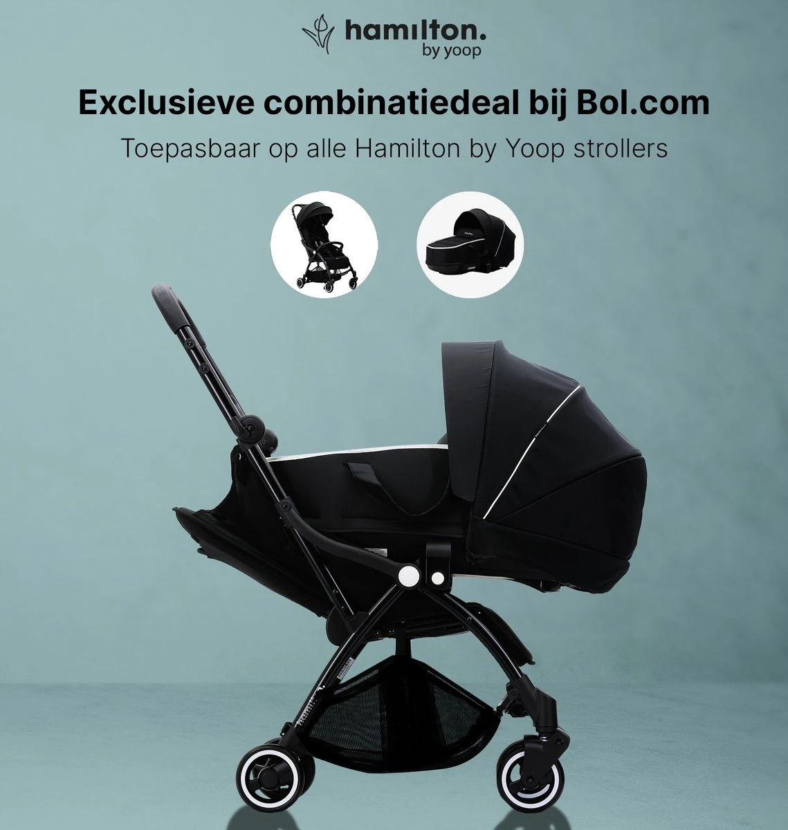 Hamilton By Yoop X1 Plus Kinderwagen - Buggy Met Monteerbare Wieg - Premium Stroller Met One Hand Folding Technologie - Nieuw, Hoger, Uitgebreider 2023 Model - Zwart - Licht, Verstelbaar, Wendbaar En Geschikt Van 0 Maanden Tot 4 Jaar 3 Hamilton By Yoop X1 Plus Kinderwagen - Buggy Met Monteerbare Wieg - Premium Stroller Met One Hand Folding Technologie - Nieuw, Hoger, Uitgebreider 2023 Model - Zwart - Licht, Verstelbaar, Wendbaar En Geschikt Van 0 Maanden Tot 4 Jaar - Afbeelding 3