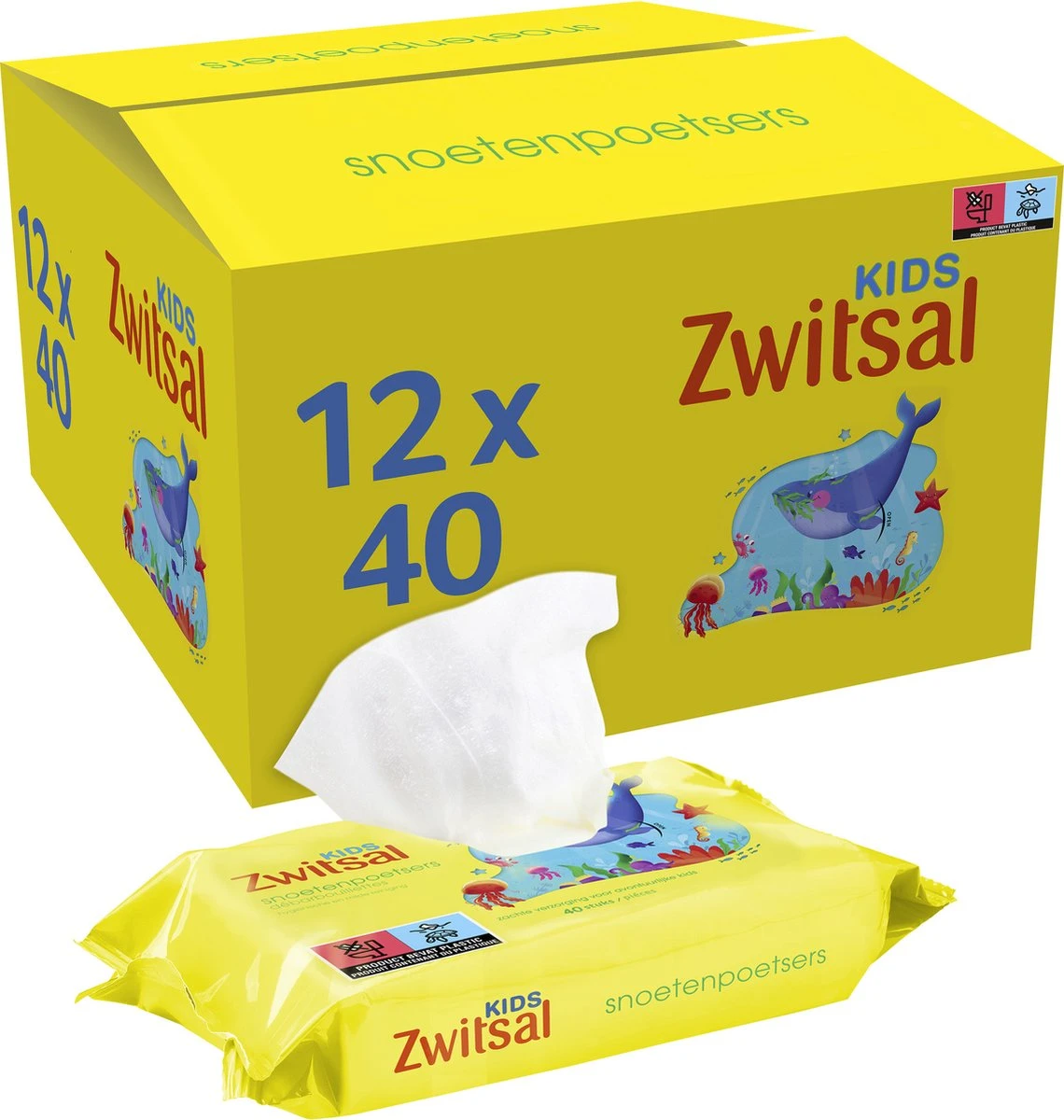 Zwitsal Kids Snoetenpoetsers - 12 X 40 Stuks - Voordeelverpakking 6 Zwitsal Kids Snoetenpoetsers - 12 X 40 Stuks - Voordeelverpakking - Afbeelding 6