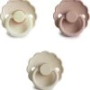 Frigg Fopspeen - Maat 2 6-18 Maanden - 3 Stuks - Daisy - Blush - Cream - Cream Night•