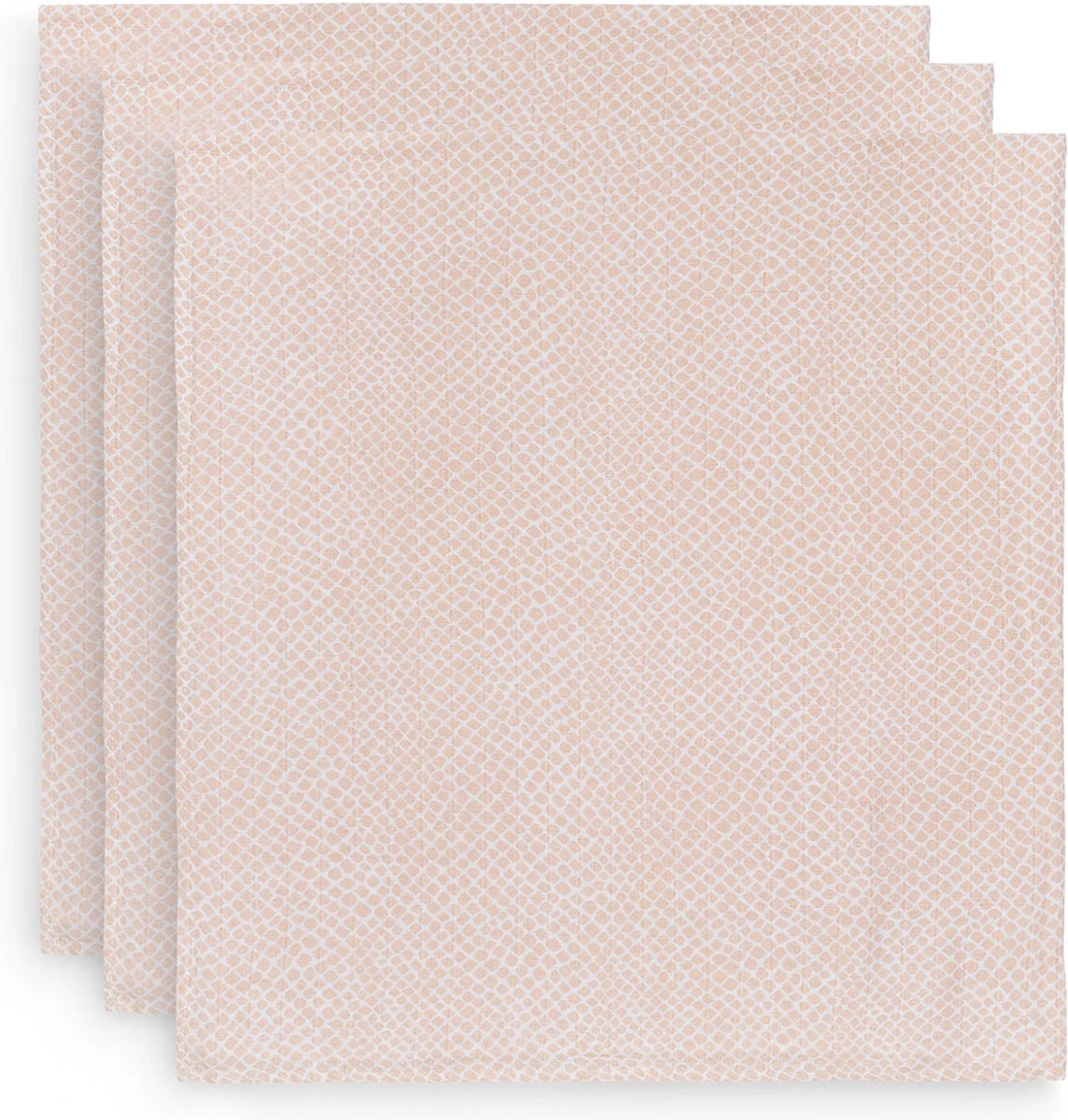Jollein Hydrofiel Multidoek Snake 70x70cm - Pale Pink - 3 Stuks 2 Jollein Hydrofiel Multidoek Snake 70x70cm - Pale Pink - 3 Stuks - Afbeelding 2
