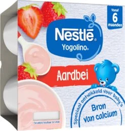 Nestlé Yogolino Aardbei - Baby Toetje - Vanaf 6 Maanden - 6 Stuks - Totaal 24 Porties -Aanbiedingen BIBS Winkel 1147x1200 10