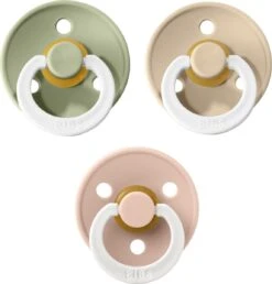 Bibs Fopspeen 18+ Maanden|Set 3 Stuks|Glow In The Dark Sage, Vanilla, Blush|Maat 3|T3