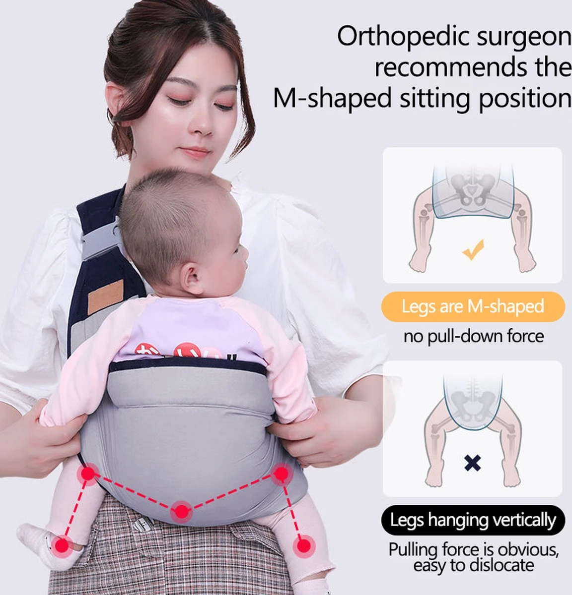 Merkloos Draagzak - Baby Draagzak - Zak - Grijs - Multifunctioneel - Ergonomisch - Baby - Dreumes - Peuter - Wrap - Travel Size - Tot 48 Maanden 2 Merkloos Draagzak - Baby Draagzak - Zak - Grijs - Multifunctioneel - Ergonomisch - Baby - Dreumes - Peuter - Wrap - Travel Size - Tot 48 Maanden - Afbeelding 2