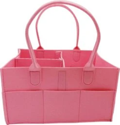 Merkloos Luiertas Vilt - Roze - Vilt - 32 X 22 X 19 Cm - Luier Organizer - Draagbare Organiser Met Handige Vakken - Verzorgingstas -Aanbiedingen BIBS Winkel 1153x1200 8