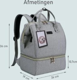 Rose & Ollie Kolftas Rugtas Grijs - Koeltas Moedermelk -Aanbiedingen BIBS Winkel 1155x1200 10