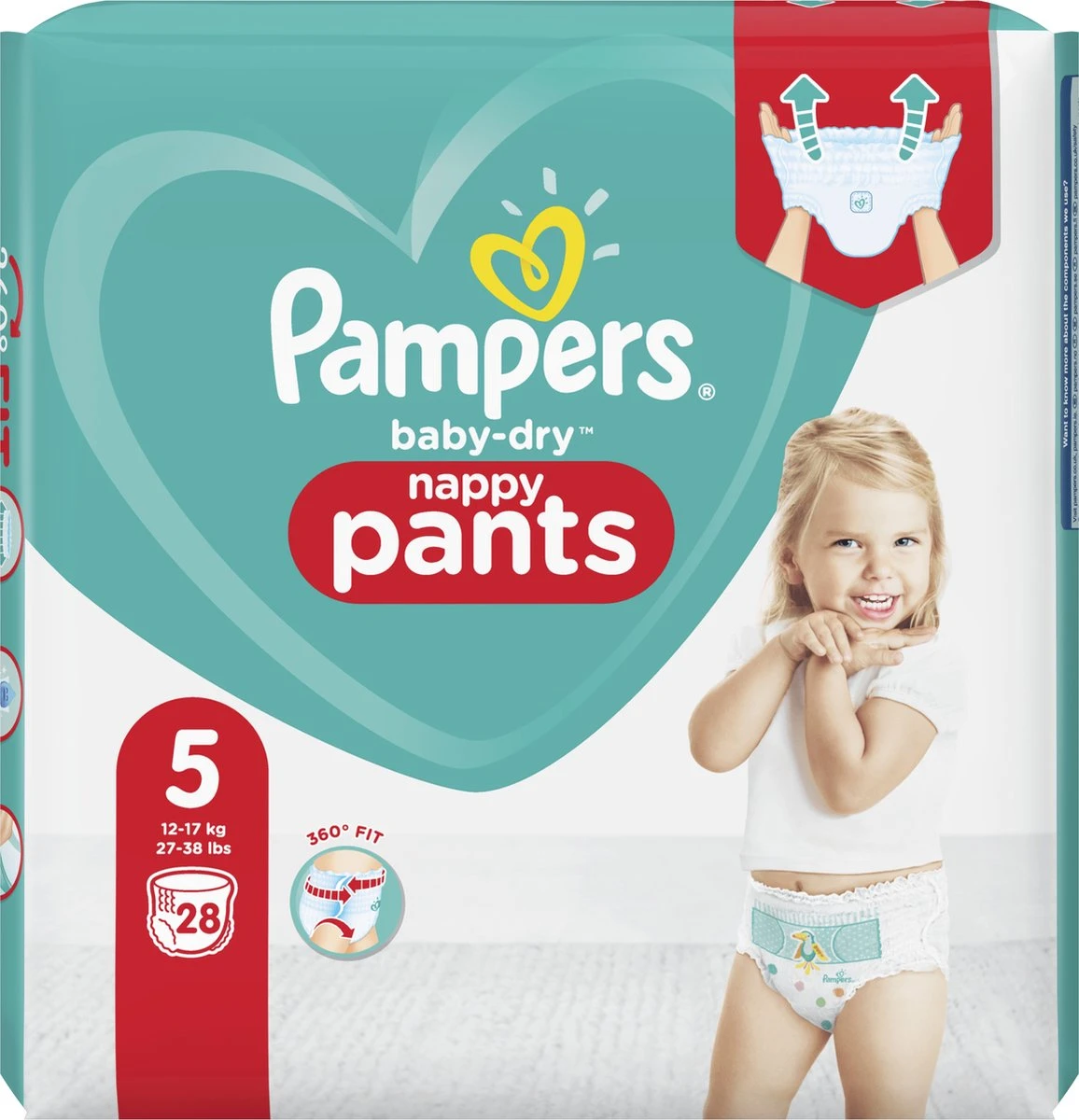 Pampers® Pampers Baby Dry Pants Maat 5 - 28 Luierbroekjes 2 Pampers® Pampers Baby Dry Pants Maat 5 - 28 Luierbroekjes - Afbeelding 2