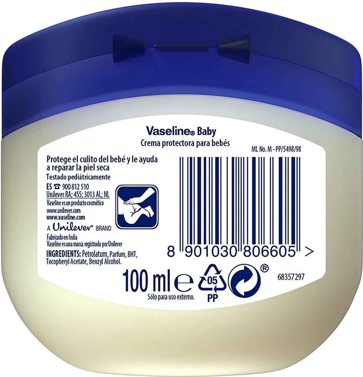 Vaseline® Vaseline - Baby Protecting Jelly - 100ml 2 Vaseline® Vaseline - Baby Protecting Jelly - 100ml - Afbeelding 2