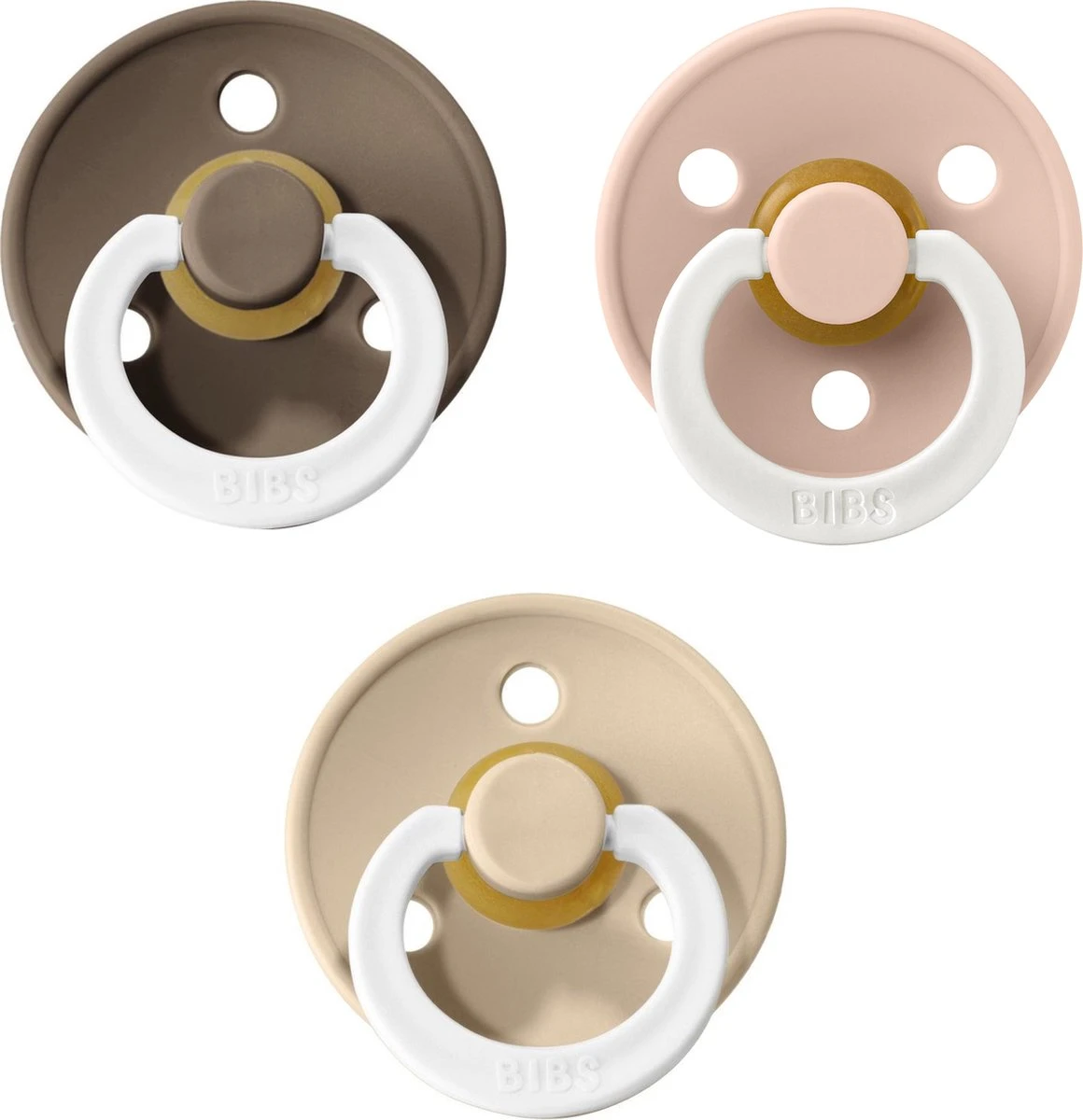 Bibs Fopspeen | Met Speenzakje - Maat 2 6-18 Maanden - 3 Stuks - Glow In The Dark: Blush, Vanilla En Dark Oak 1 Bibs Fopspeen | Met Speenzakje - Maat 2 6-18 Maanden - 3 Stuks - Glow In The Dark: Blush, Vanilla En Dark Oak