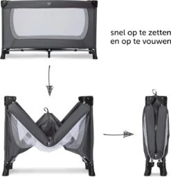 Hauck Dream N Play Plus Campingbedje Set - Met Matras En Muggennet - Grijs -Aanbiedingen BIBS Winkel 1161x1200 12