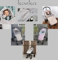 Koeka Oslo Voetenzak Voor Buggy - Wafelstof Met Teddy - Grijs -Aanbiedingen BIBS Winkel 1161x1200 15