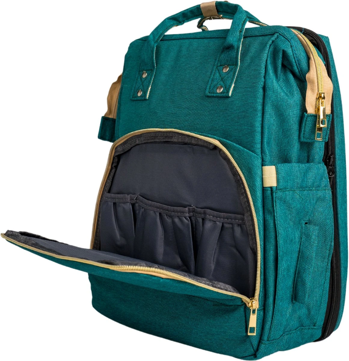 Luiertas - Babyrugtas - Luiertas Met Isoleervak - Luiertas Rugzak - Luiertas Verzorgingstas - Luiertas Groen 2 Luiertas - Babyrugtas - Luiertas Met Isoleervak - Luiertas Rugzak - Luiertas Verzorgingstas - Luiertas Groen - Afbeelding 2