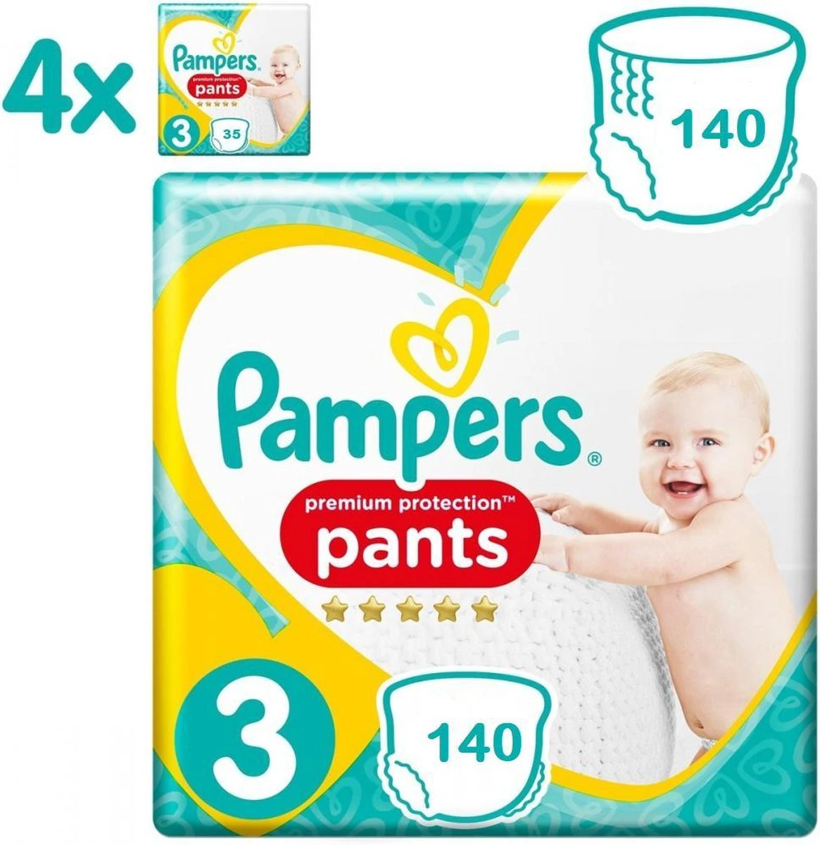 Pampers® Pampers Premium Protection Pants Maat 3 – 140 Luierbroekjes Maandbox 5 Pampers® Pampers Premium Protection Pants Maat 3 – 140 Luierbroekjes Maandbox - Afbeelding 5