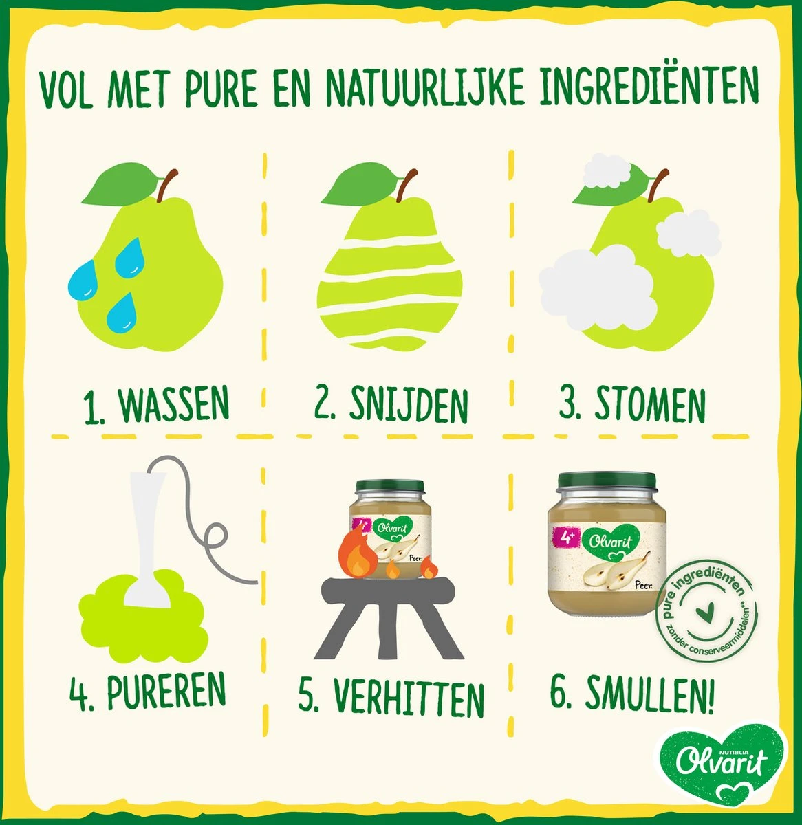 Olvarit Variatiemenu Fruithapjes 8+ Maanden - Versie 2 - 4 Smaken - 12 X 200g 2 Olvarit Variatiemenu Fruithapjes 8+ Maanden - Versie 2 - 4 Smaken - 12 X 200g - Afbeelding 2