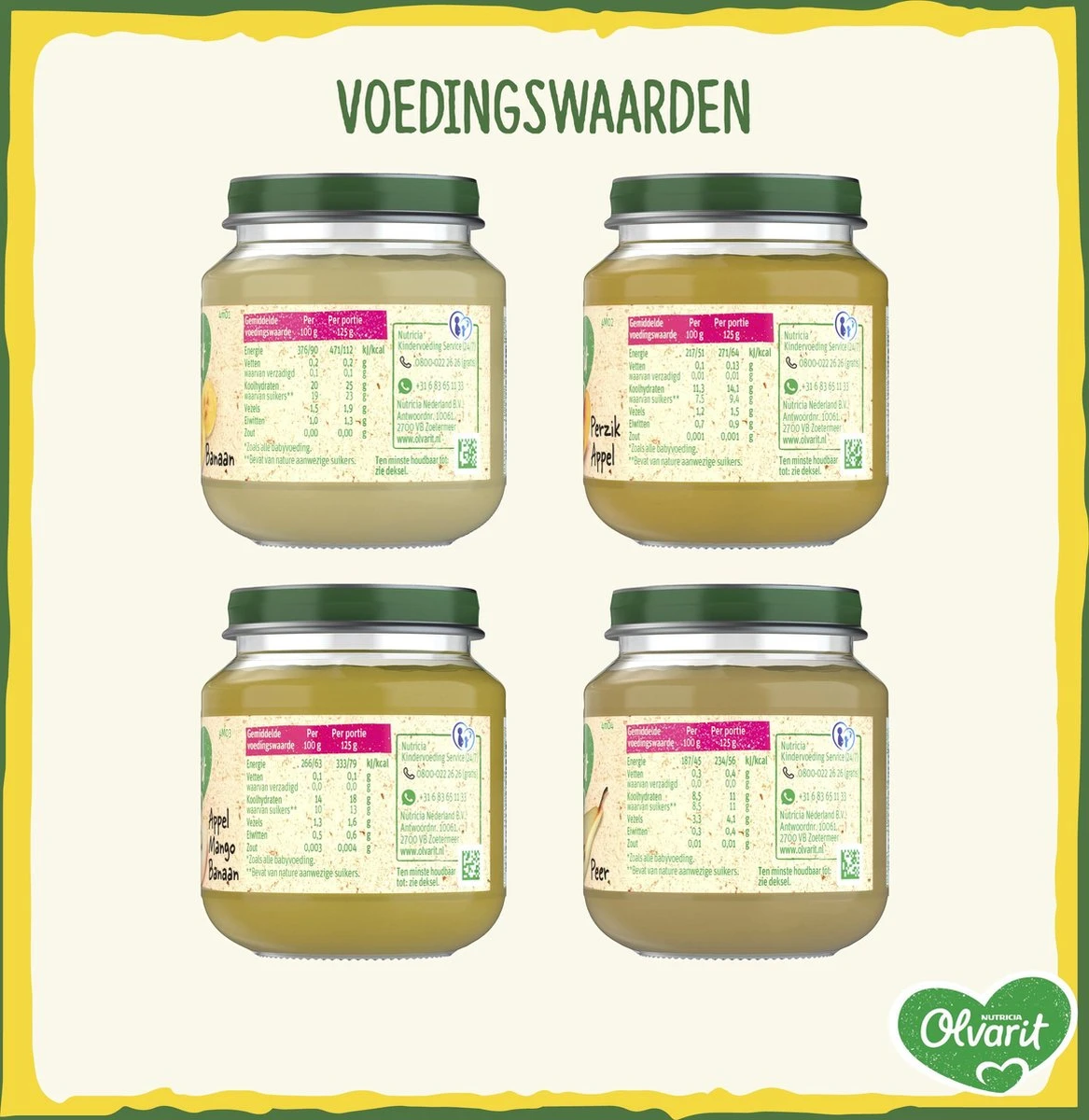 Olvarit Variatiemenu Fruit 4 Mnd 8 Olvarit Variatiemenu Fruit 4 Mnd - Afbeelding 8