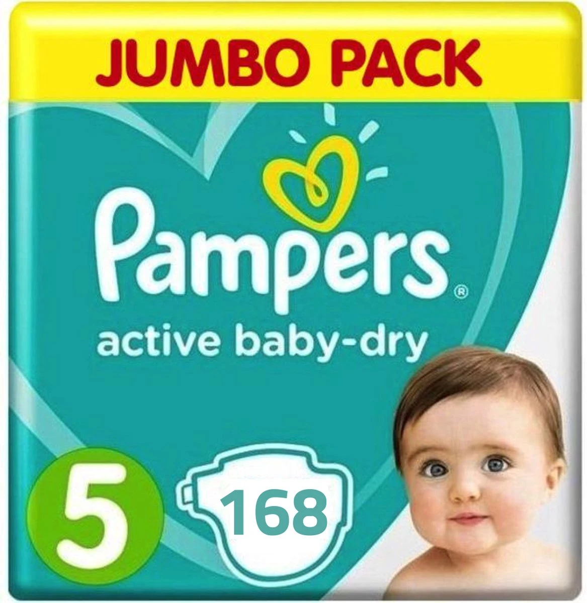 Pampers® Pampers Active Baby Dry - Maat 5 (11-16KG) - 168 Luiers - Maandbox 1 Pampers® Pampers Active Baby Dry - Maat 5 (11-16KG) - 168 Luiers - Maandbox