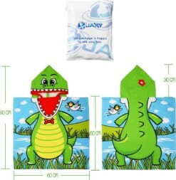 JAXY Badcape Baby - Badcape - Baby Badjas - Omslagdoek - Omslagdoek - Baby Handdoek Met Capuchon - Strandhanddoek - Badponcho - Poncho Handdoek - Microfiber - 60x90cm - Krokodil -Aanbiedingen BIBS Winkel 1170x1200