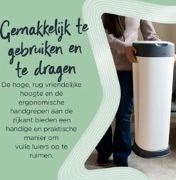 Tommee Tippee Twist & Click XL-luieremmer - Voor Maximaal 60 Luiers - Milieuvriendelijker Systeem - 1 Navulcassette - Duurzaam Geproduceerde Antibacteriële GREENFILM -Aanbiedingen BIBS Winkel 1170x1200 5