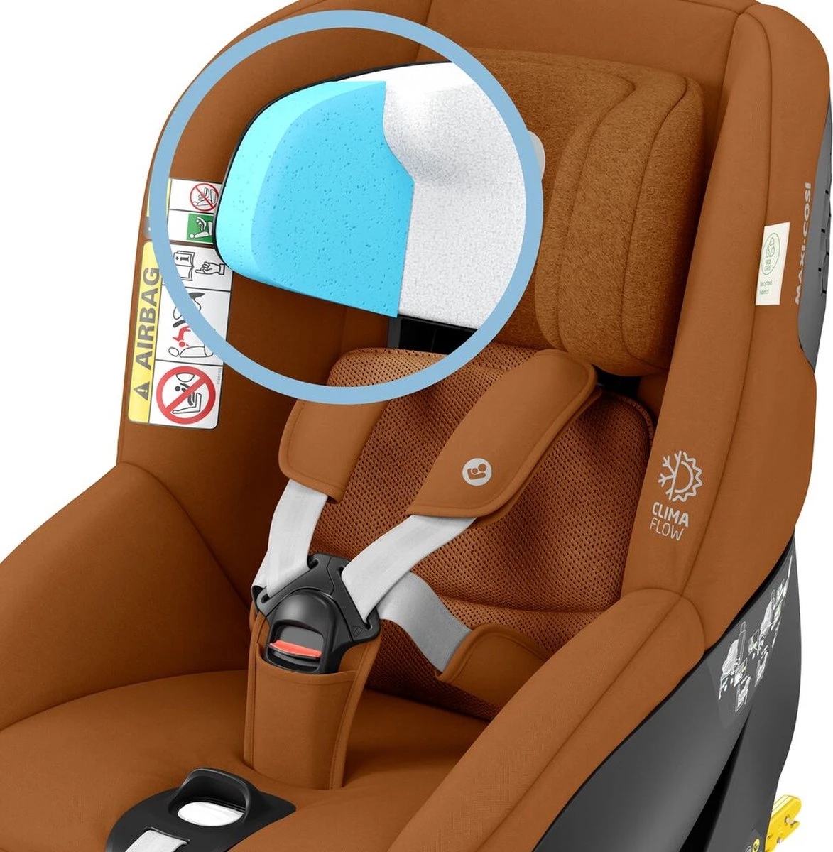Maxi-Cosi Mica Pro Eco I-Size Autostoeltje - 360° Draaibaar - Gerecyclede Stoffen - Authentic Cognac - Vanaf De Geboorte Tot Ca. 4 Jaar 5 Maxi-Cosi Mica Pro Eco I-Size Autostoeltje - 360° Draaibaar - Gerecyclede Stoffen - Authentic Cognac - Vanaf De Geboorte Tot Ca. 4 Jaar - Afbeelding 5