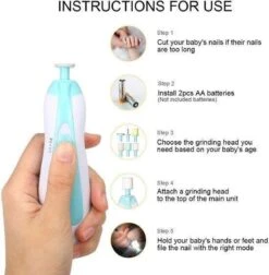Merkloos Electrische Baby Nagelset