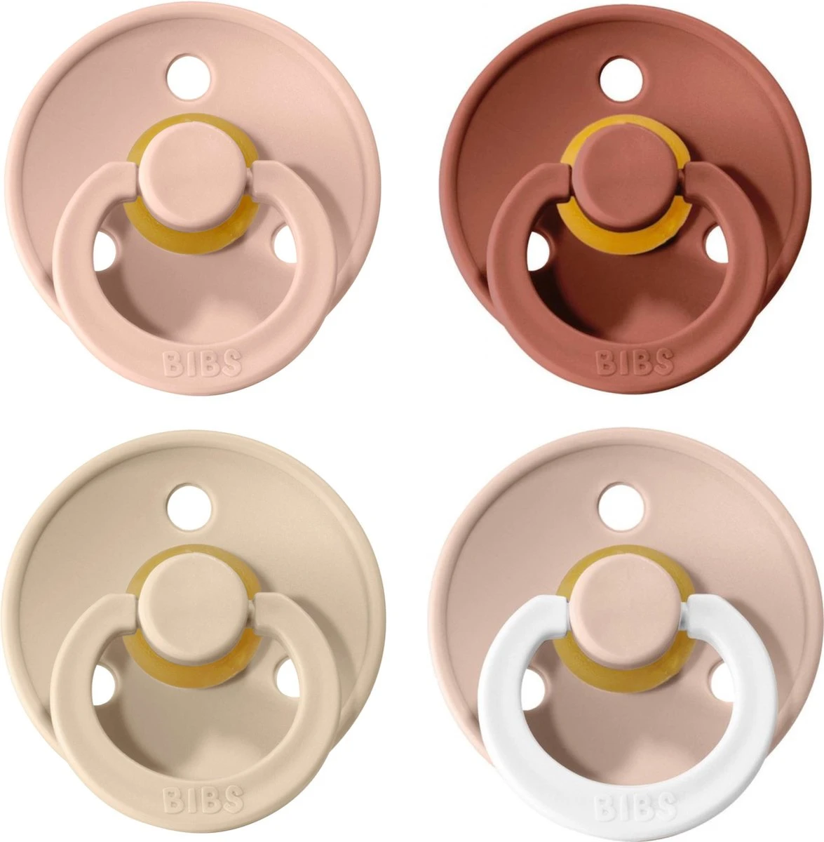 Bibs Fopspeen 18+ Maanden|Set 4 Stuks|Baby Pink, Peach Sunset , Blush, Ivory|Maat 3|T3 1 Bibs Fopspeen 18+ Maanden|Set 4 Stuks|Baby Pink, Peach Sunset , Blush, Ivory|Maat 3|T3