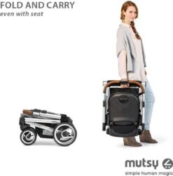 MUTSY - IGO - Kinderwagen - Onderstel: Heritage Green Blue I2 - Reiswieg: IGO Midnight -Aanbiedingen BIBS Winkel 1175x1200 8