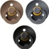 Bibs Fopspeen - Maat 3 18-24 Maanden - 3 Stuks - Dark Oak - Iron - Black