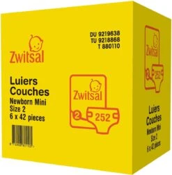 Zwitsal Luiers - Mini Maat 2 - 252 Stuks - Voordeelverpakking -Aanbiedingen BIBS Winkel 1176x1200