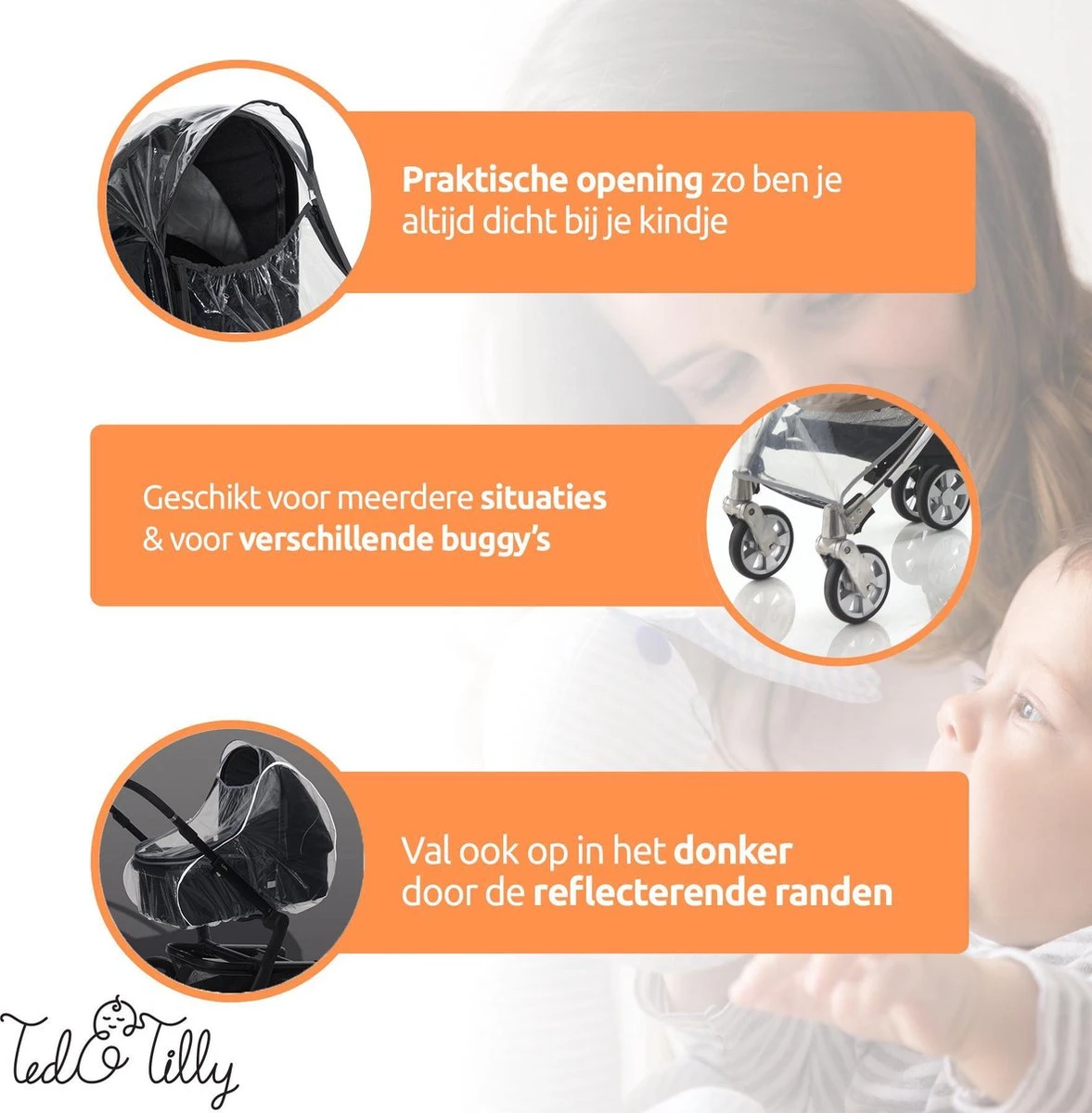 Universele Regenhoes Kinderwagen Met Kijkvenster – Buggy Hoes Universeel – Tegen Regen En Miezer Buggy – Doorzichtig 5 Universele Regenhoes Kinderwagen Met Kijkvenster – Buggy Hoes Universeel – Tegen Regen En Miezer Buggy – Doorzichtig - Afbeelding 5