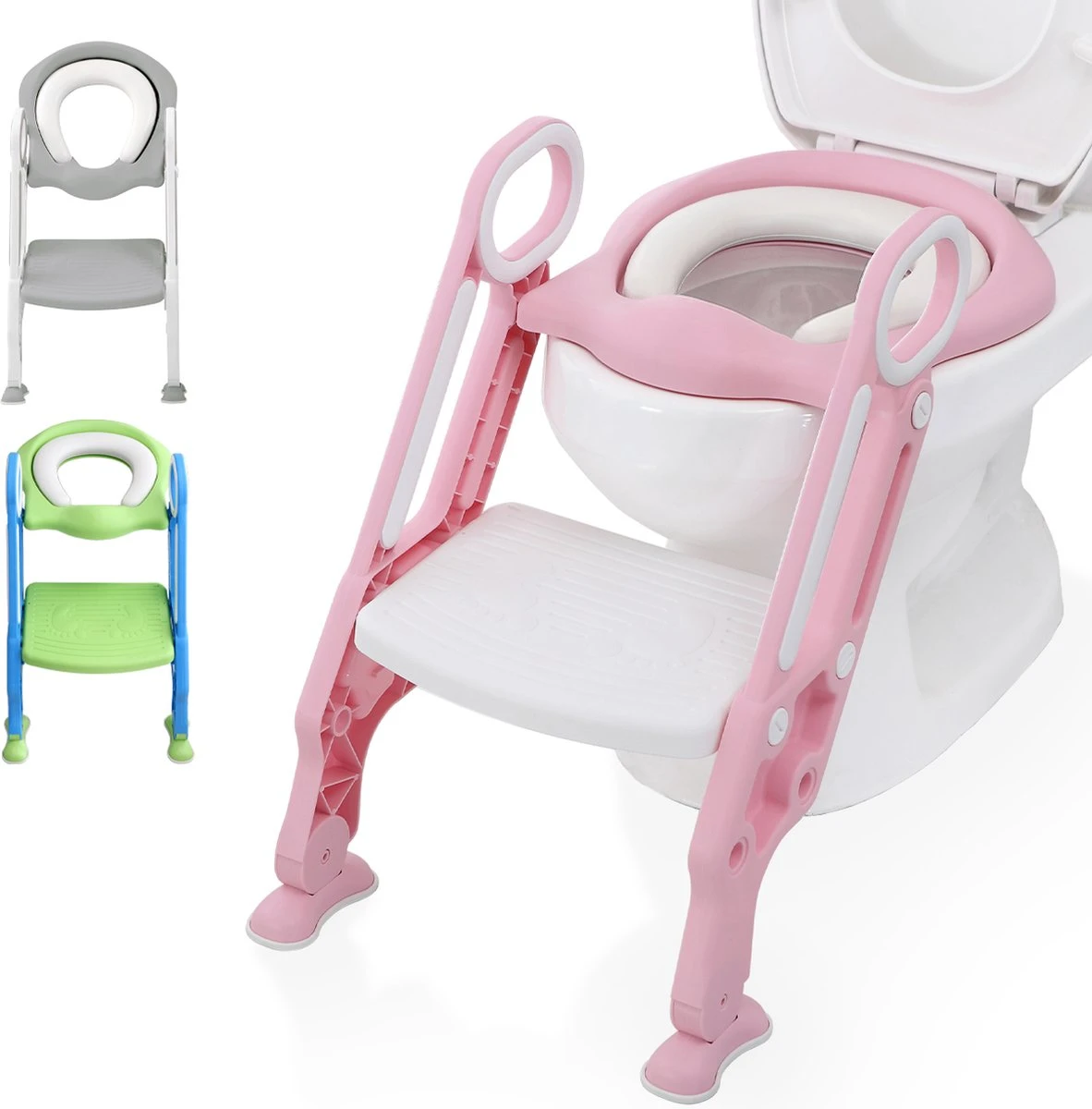 LifeGoods WC Verkleiner Met Trapje - Trainer Met Opstapje - 2 Tot 7 Jaar - Roze/Wit 1 LifeGoods WC Verkleiner Met Trapje - Trainer Met Opstapje - 2 Tot 7 Jaar - Roze/Wit