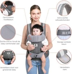 Deryan Meinkind Draagzak - Ergonomische Draagzak Vanaf Geboorte - Antraciet 10 Deryan Meinkind Draagzak - Ergonomische Draagzak Vanaf Geboorte - Antraciet -Aanbiedingen BIBS Winkel 1183x1200 21