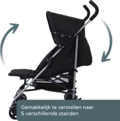 Prénatal Plus Buggy - Kinderwagen - Inklapbaar En Verstelbaar - Met Boodschappenmand - Plooibuggy Zwart -Aanbiedingen BIBS Winkel 1184x1200 19