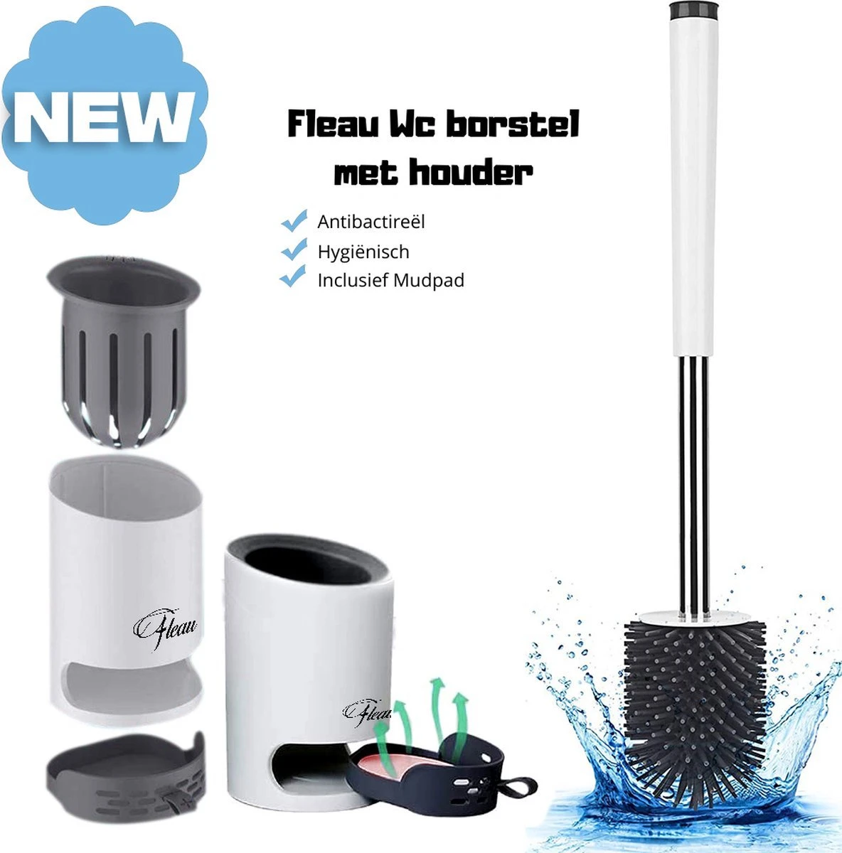 Fleau Luxe WC Verkleiner Met Trapje - Toiletverkleiner - Wit - Brilverkleiner Met Handvaten En Opstapje - Toilettrainer + GRATIS Fleau WC Borstel 4 Fleau Luxe WC Verkleiner Met Trapje - Toiletverkleiner - Wit - Brilverkleiner Met Handvaten En Opstapje - Toilettrainer + GRATIS Fleau WC Borstel - Afbeelding 4