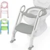LifeGoods WC Verkleiner Met Trapje - Trainer Met Opstapje - 2 Tot 7 Jaar - Grijs/Wit