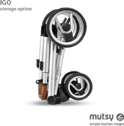 MUTSY - IGO - Kinderwagen - Onderstel: Heritage Green Blue I2 - Reiswieg: IGO Midnight -Aanbiedingen BIBS Winkel 1187x1200 24