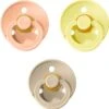 BIBS Fopspenen Set Van 3 | SUNSHINE + Peach Sunset + Sand | Maat2- T2 Leeftijd: 6-18 Maanden | Fopspeen
