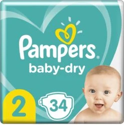 Pampers® Pampers Baby-Dry - Maat 2 (4-8kg) - 34 Luiers 25 Pampers® Pampers Baby-Dry - Maat 2 (4-8kg) - 34 Luiers -Aanbiedingen BIBS Winkel 1188x1200 2