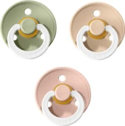 Bibs Fopspeen 18+ Maanden|Set 3 Stuks|Glow In The Dark Sage, Vanilla En Blush|Maat 3|T3