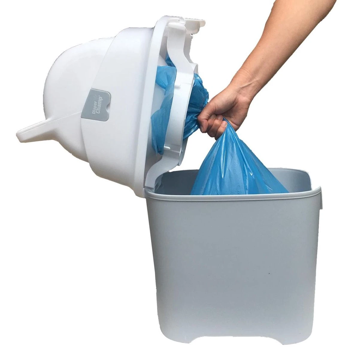 DiaperChamp ONE - Soft Silver - Standaard Luieremmer 4 DiaperChamp ONE - Soft Silver - Standaard Luieremmer - Afbeelding 4