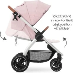 Hauck UpTown Buggy - Met één Hand Opvouwbaar - Roze -Aanbiedingen BIBS Winkel 1190x1200 29