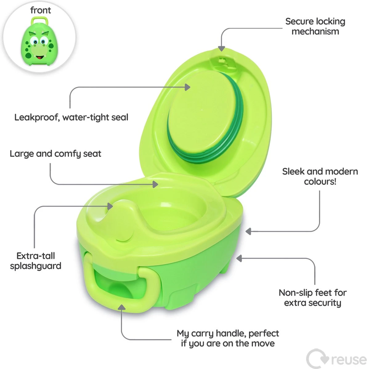 Jippie's My Carry Potty Plaspotje - Dino 2 Jippie's My Carry Potty Plaspotje - Dino - Afbeelding 2