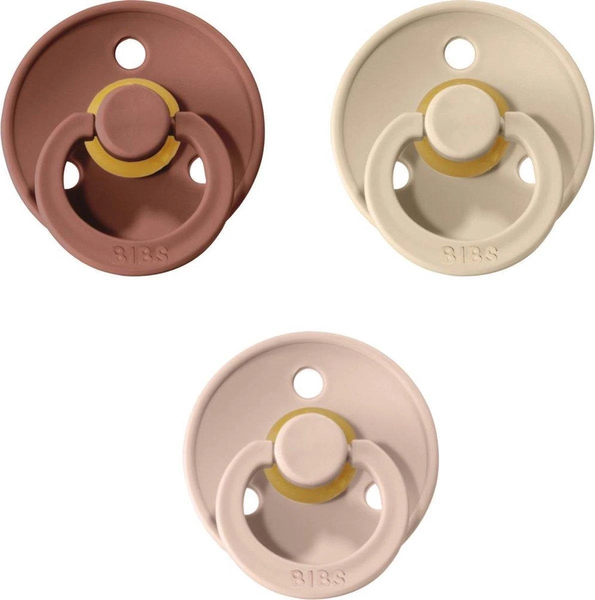 Bibs Fopspeen 18+ Maanden | Set 3 Stuks | Maat 3 | Blush, Vanilla, Woodchuck * 1 Bibs Fopspeen 18+ Maanden | Set 3 Stuks | Maat 3 | Blush, Vanilla, Woodchuck *