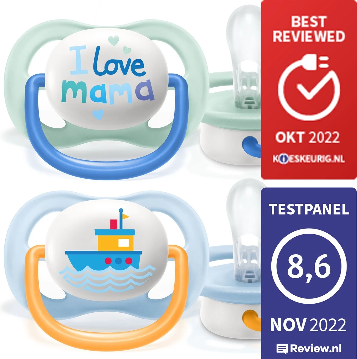 Philips Avent Ultra Air-fopspeen SCF080/01 - Fopspeen - 0-6 Maanden - 2 Stuks 2 Philips Avent Ultra Air-fopspeen SCF080/01 - Fopspeen - 0-6 Maanden - 2 Stuks - Afbeelding 2