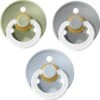 Bibs Fopspeen 3 Stuks | Leeftijd 6-18 Maanden | Glow In The Dark: Baby Blue, Sage En Cloud | Maat 2
