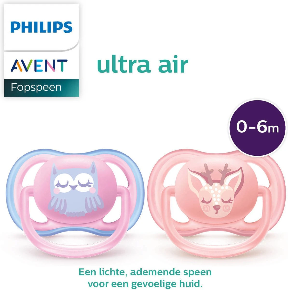 Philips Avent Ultra Air SCF085/02 - Fopspeen - 0-6 Maanden - 2 Stuks 4 Philips Avent Ultra Air SCF085/02 - Fopspeen - 0-6 Maanden - 2 Stuks - Afbeelding 4