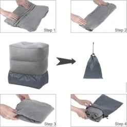 Merkloos Vliegtuigbedje - Voetkussen Opblaasbaar - Voetensteun - Voetenbankje - 3 Hoogte Standen - Reiskussen -Aanbiedingen BIBS Winkel 1196x1200 32